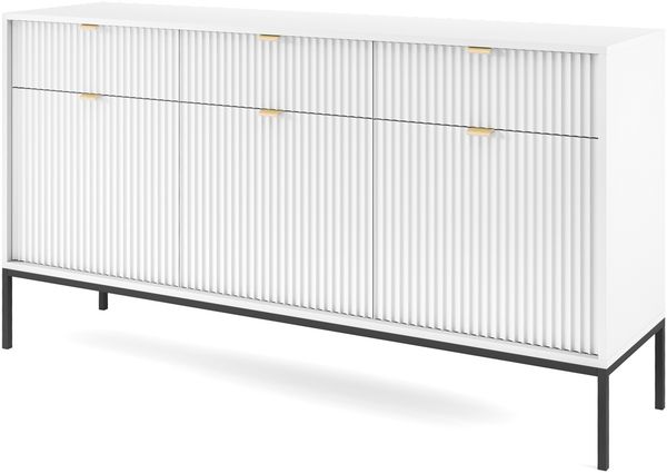 AX LIVING Sideboard mit Schubladen Eternas KSZ154 154 cm Modern Weiß