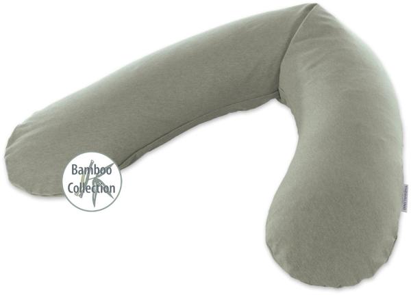 Theraline Stillkissen "Das Original" Microperlen inkl. Bezug 190 cm 157 Melange Grün-Grau (Bamboo)