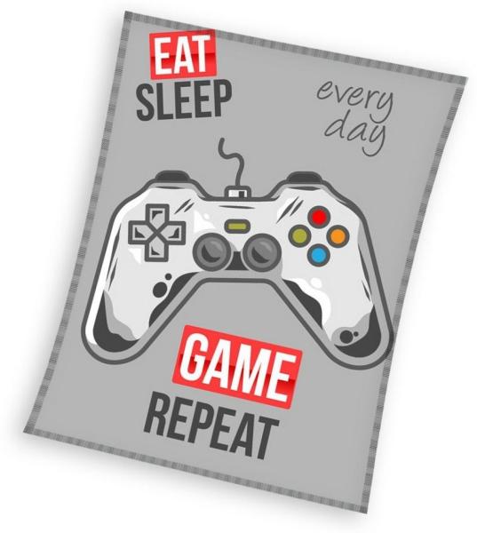Gamer East Sleep Game Repeat Fleecedecke - 150x200 cm