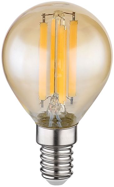 LED Lampe, 6 Watt, Filament, E14, 700 Lumen, warmweiß, DxH 4,5x7,8 cm
