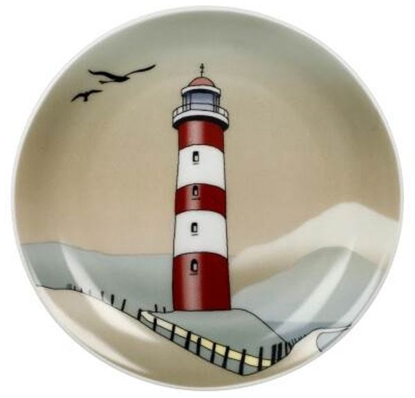 Goebel Miniteller Lighthouse, Dekoteller mit Aufhänger, Scandic Home, Fine Bone China, Bunt, 10 cm, 23101641