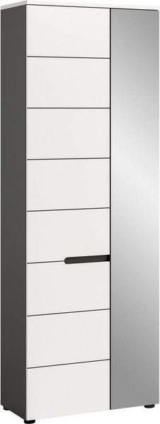 Home affaire Garderobenschrank REHAT, TOPSELLER!, Höhe 190cm, 2 Türen, 6 Fächer, 1 Kleiderstange (1-St, in verschiedenen Farben erhältlich) Garderobe, Flurschrank, Dielenschrank, Kleiderschrank, Garderobenmöbel