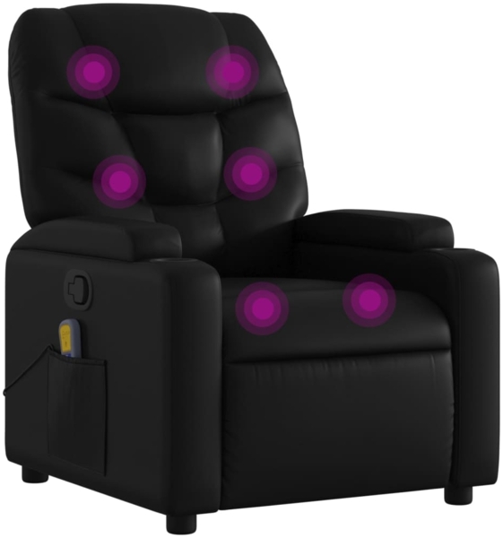 vidaXL Massage-Relaxsessel, Kunstleder, Schwarz 3205643