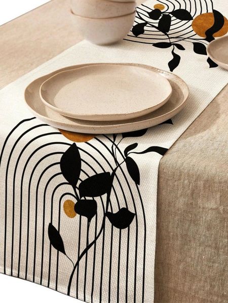 LIVINA HOME Tischläufer Premium Tischdecke abwaschbar, Tischband, moderne Leinenoptik Decke, Tischtuch, Gartentischdecke, Tafeltuch, Oster Deals Sale!