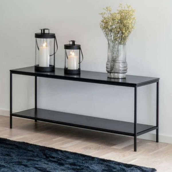 Moderner TV-Tisch LEVEN Schwarz TV-Board Lowboard