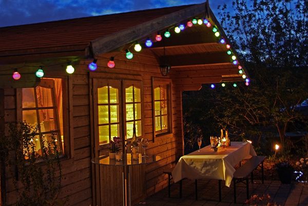 LED Party-Lichterkette 20 warmweiße LED Kugeln 5m Zuleitung