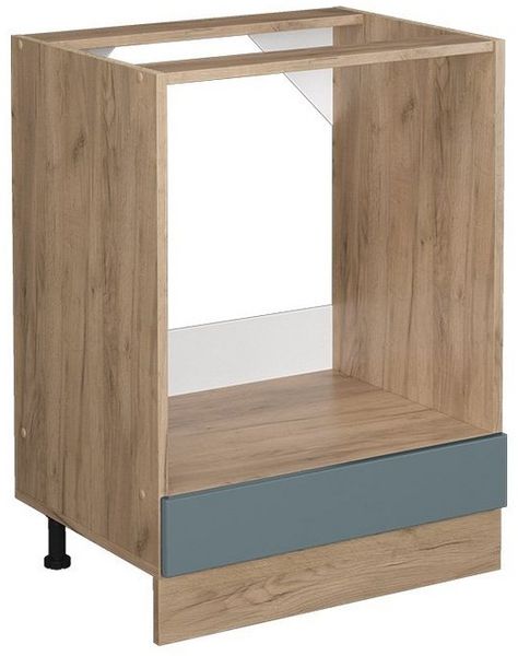 Herdumbauschrank R-Line Blau-Grau 60 cm ohne Arbeitsplatte Vicco