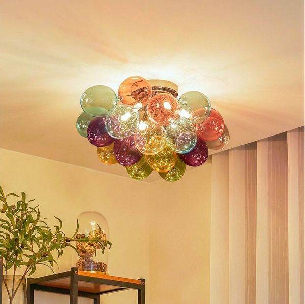 Lucande Deckenleuchten Diborah, Glas IP20, 6 x 8 W LED