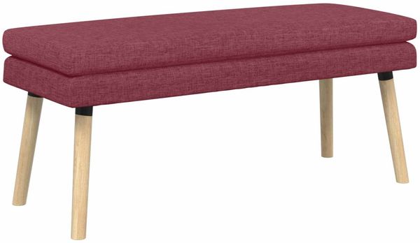 vidaXL Doppellagige Bank Weinrot 110 x 40 x 47 cm Stoff 42038448