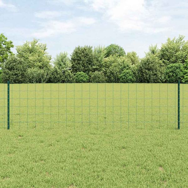 vidaXL Zaun mit Pfosten Grün 3336038