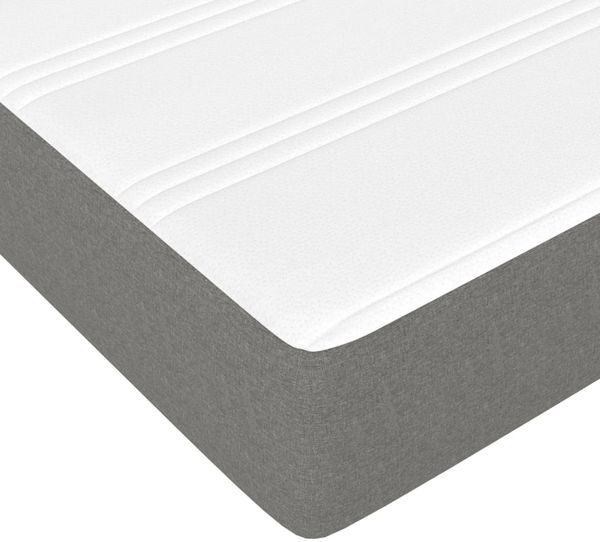 vidaXL Taschenfederkernmatratze Mittel Dunkelgrau 140x190x20 cm Stoff 347775 Bild 5