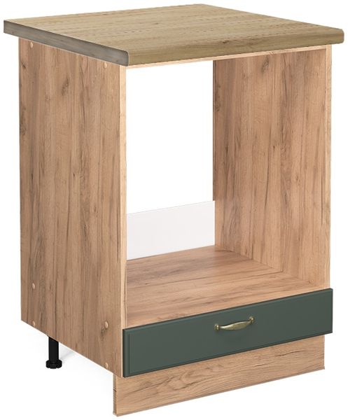 Herdumbauschrank Fame-Line Grün-Gold Landhaus 60 cm , AP Eiche Vicco