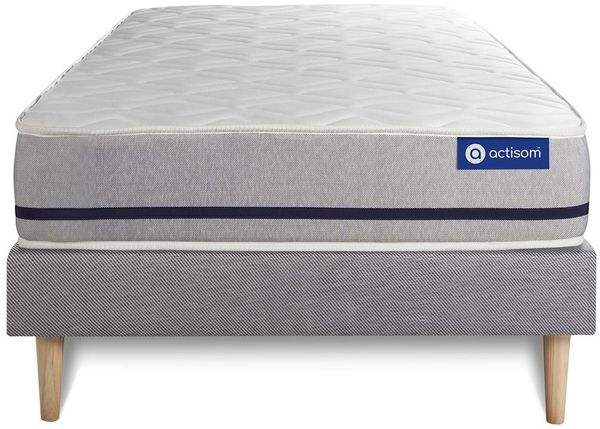 Actimemo soft matratze 90x200cm + Bettgestell mit lattenrost - Dicke : 20cm - Memory-schaum - H3