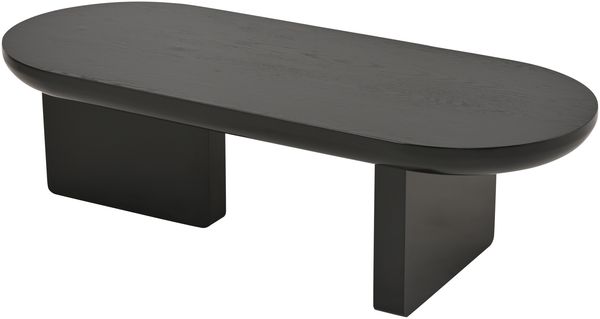Merax 120 cm schwarzer Couchtisch, Wohnzimmertisch mit Sprühfarbe besprühen, Ovaler Tisch, Sofatisch, Beistelltisch, Kaffeetisch Bild 9