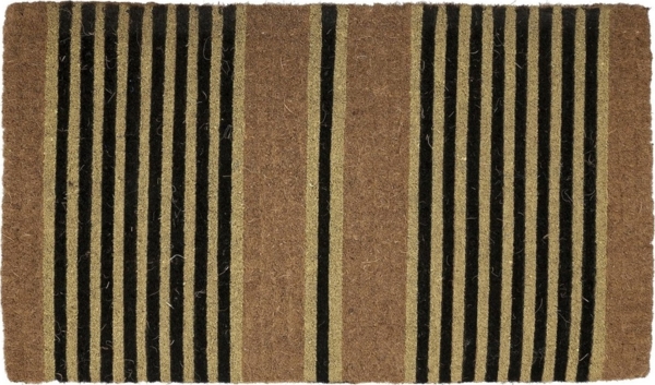 Entryways Handgewebte Kokos Fußmmatte 60cm x 40cm Beige / Gestreift 1225