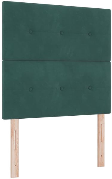 vidaXL Boxspringbett mit Kopfteil Dunkelgrün 90 x 200 cm Samt 3344918 Bild 6