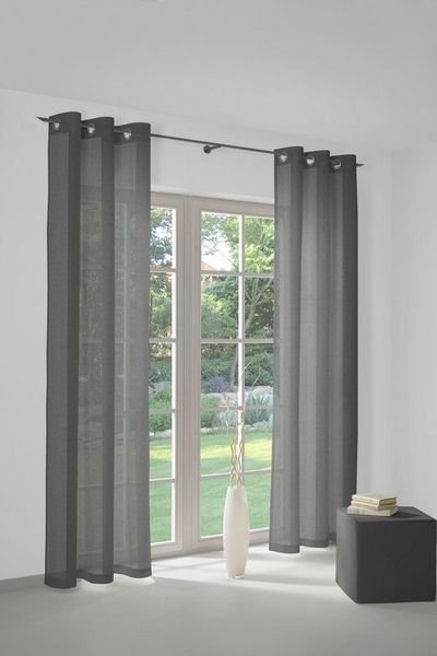 Wirth Vorhang Sunday (1 St), Ösen, halbtransparent, Jacquard, nach Maß
