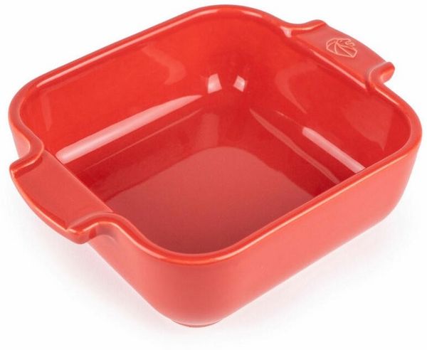 PEUGEOT Auflaufform APPOLIA Keramik 13cm Quadratisch Rot Spülmaschinen, Keramik, Keramik