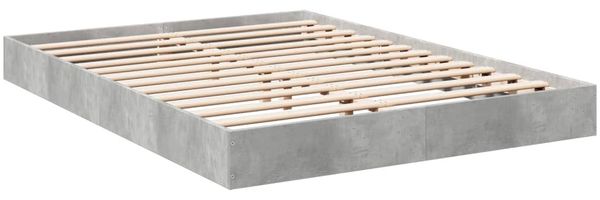 vidaXL Bettgestell Betongrau 140x200 cm Holzwerkstoff 842024 Bild 6