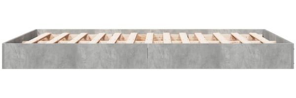 vidaXL Bettgestell Betongrau 140x200 cm Holzwerkstoff 842024 Bild 5