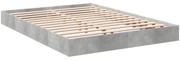 vidaXL Bettgestell Betongrau 140x200 cm Holzwerkstoff 842024 Bild 3