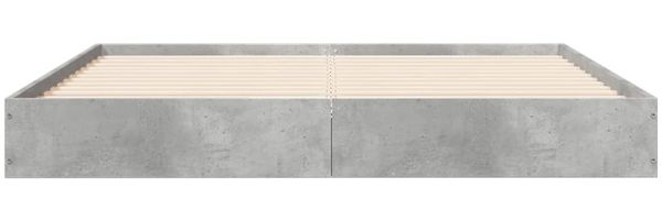 vidaXL Bettgestell Betongrau 140x200 cm Holzwerkstoff 842024 Bild 4