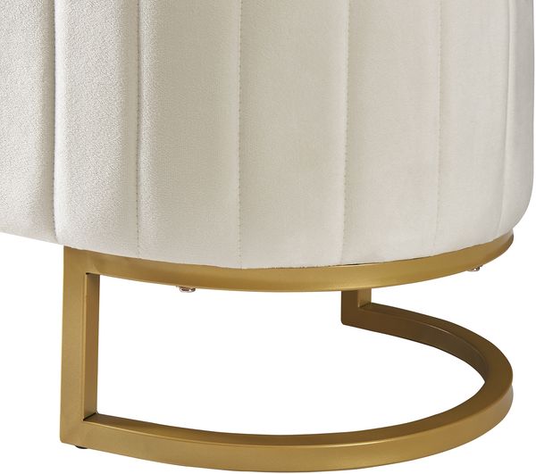 Merax Fußbank 120 x 40 cm, gepolsterte Fußbank mit Stauraum, Sofabank Bank, Samtstoff beige Bild 7