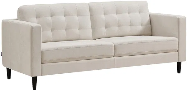 Vente-unique - DIBALU Couchgarnitur StoffStoff Beige - B 87 cm x H 84 cm x L 141 cm200 cm Bild 4