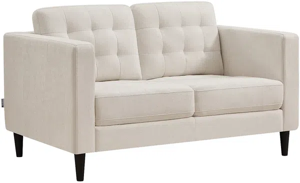 Vente-unique - DIBALU Couchgarnitur StoffStoff Beige - B 87 cm x H 84 cm x L 141 cm200 cm Bild 3