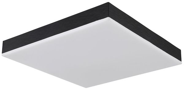 LED Deckenleuchte, Metall, schwarz, weiß, 3000K, L 30 cm