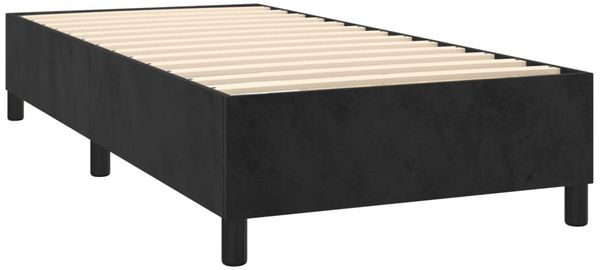 vidaXL Boxspringbett mit Matratze Schwarz 80x200 cm Samt 3138051 Bild 4