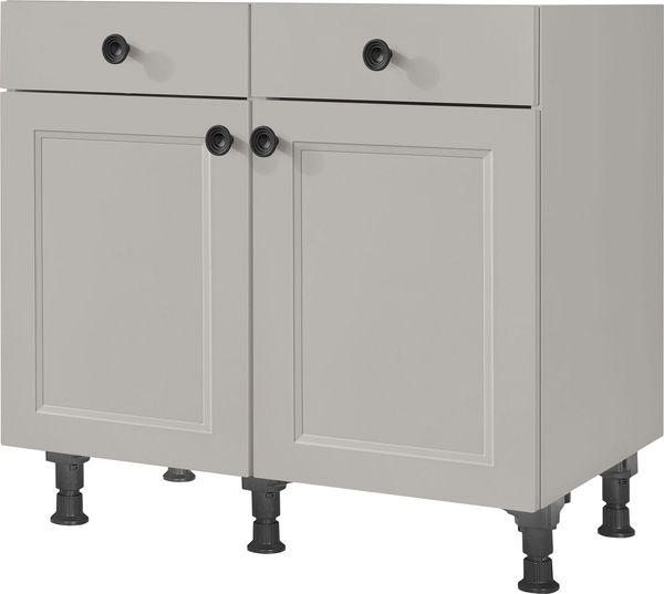 nobilia® Unterschrank "Cascada", vormontiert, Breite 90 cm, Soft-Close-Funktion bei den Schubkästen, inkl. höhenverstellbare Sockelfüße