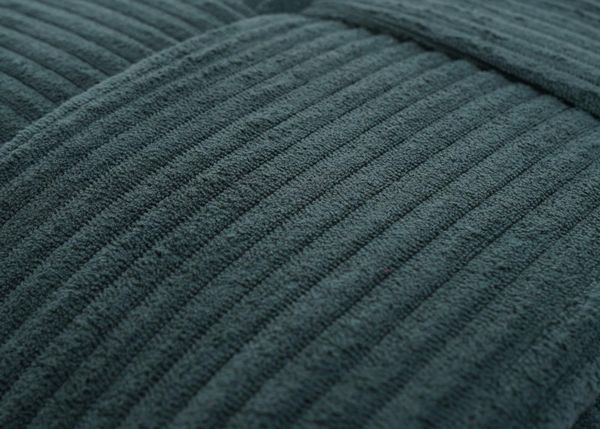 Hocker HWC-Q47, Sitzhocker Ottomane Polsterhocker Pouf, Deckel Staufach Stoff Cord (260g/m²) 43x40x40cm ~ grün Bild 4