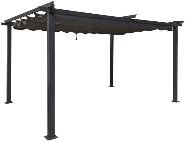 osoltus 3x4 Pergola mit ausziehbarem Dach Terrassenüberdachung 9x9cm Pfosten