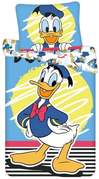 Disney Kinderbettwäsche Wendebettwäsche Donald Duck aus Entenhausen, Renforcé, 2 teilig