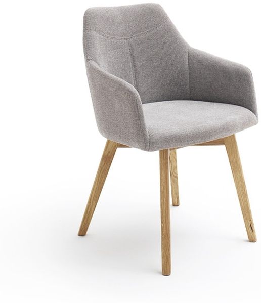 Polsterstuhl >JACKSON< Drehfunktion 180°, in cappuccino, Capulet - 57x84x57cm (BxHxT)