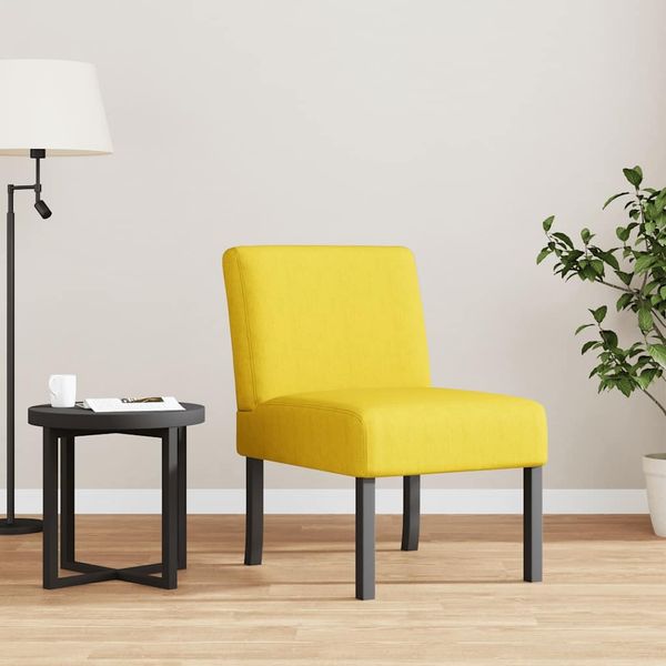 vidaXL Polsterstuhl Hellgelb Stoff 352460