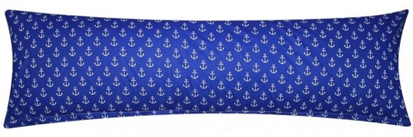 Heubergshop Seitenschläferkissenbezug, (1 Stück), 40x145cm Anker Dunkelblau Weiß 100% Baumwolle Renforcé (389-2-B) Bild 2