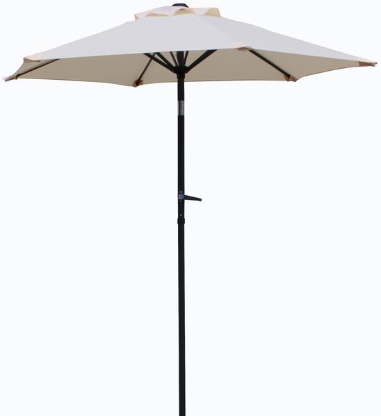 Gardissimo NEW SUNNY Sonnenschirm Ø 200cm Gartenschirm Kurbelschirm natur