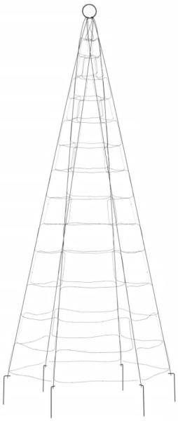 vidaXL LED-Weihnachtsbaum für Fahnenmast 200 LEDs Kaltweiß 180 cm Bild 3