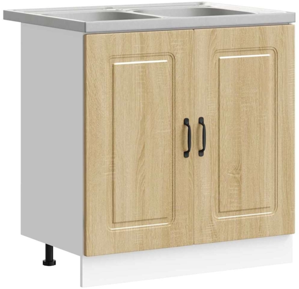 vidaXL Küchenschrank mit Tür Kalmar Sonoma-Eiche 80 x 46 x 81.5 cm 3315004
