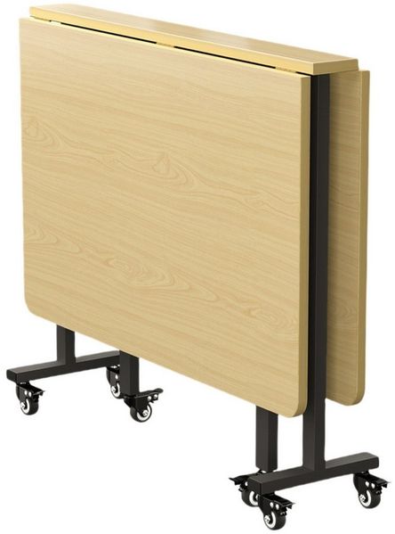 BBWL Klapptisch ausziehbar & faltbar,120x80 cm, Tragkraft 60 kg (Stabiles MDF-Tischblatt & Metallgestell, Inkl. feste Füße & Rollen), Ideal für kleine Wohnungen