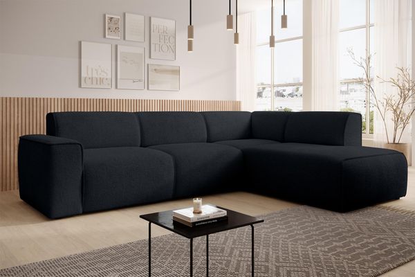 AX LIVING Couch Sofa L Form Didim L Dunkelgrau – 292 cm, stilvoll & bequem R