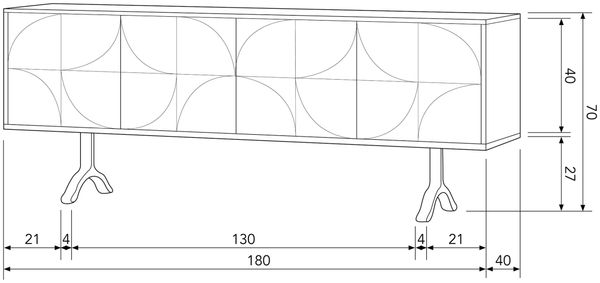 Sideboard Draw aus Mangoholz Bild 8