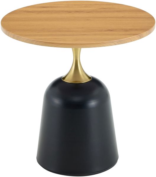 Flieks Runder Beistelltisch Ø60 cm mit Natur, moderner Wohnzimmertisch mit Metallgestell, Sofatisch für Wohnzimmer & Büro Bild 10