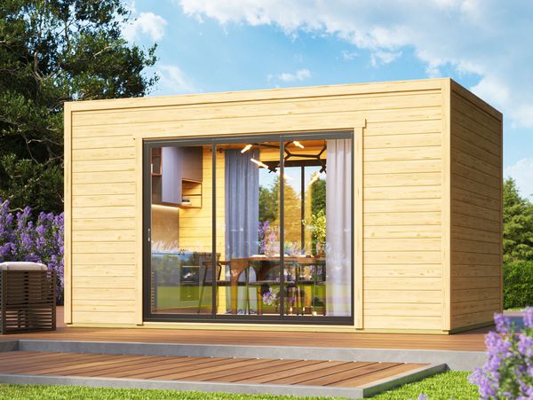Fjordholz Gartenhaus Modell Ramsay 70 B Grau