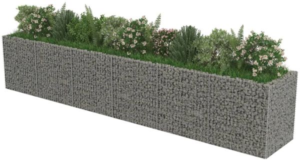 vidaXL Gabionen-Hochbeet Verzinkter Stahl 540×90×100 cm 143554 Bild 4