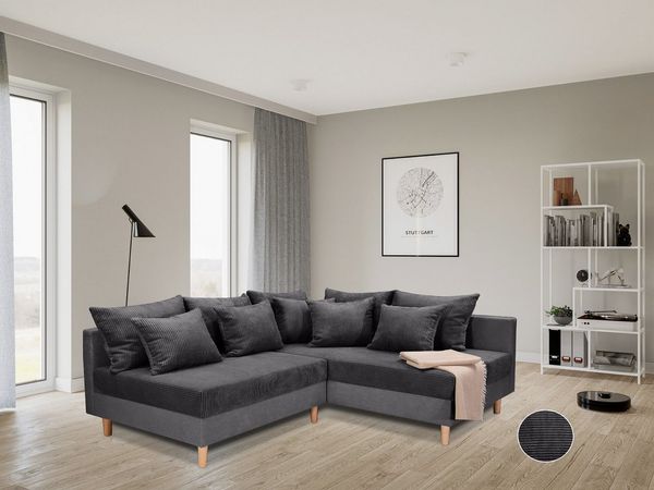 COLLECTION AB Ecksofa Anton L-Form, B: 201 cm, 5 Zierkissen, Federkern