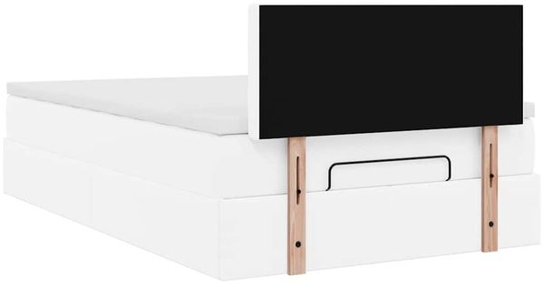 vidaXL Ottoman-Bett mit Matratzen & LEDs Reinweiß 120x200cm Kunstleder 3312148 Bild 10