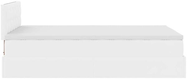 vidaXL Ottoman-Bett mit Matratzen & LEDs Reinweiß 120x200cm Kunstleder 3312148 Bild 9